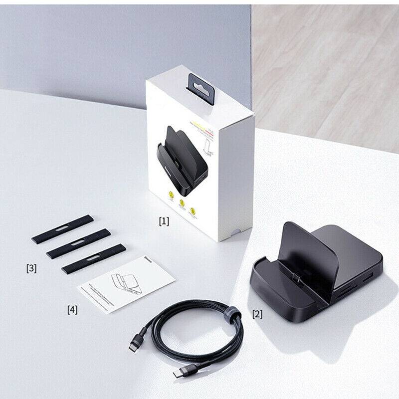 7 In 1 Type-C HUB Docking Station Mobile Phone Stylus Other Phone Accessories Phone Docking Station cb5feb1b7314637725a2e7: Black