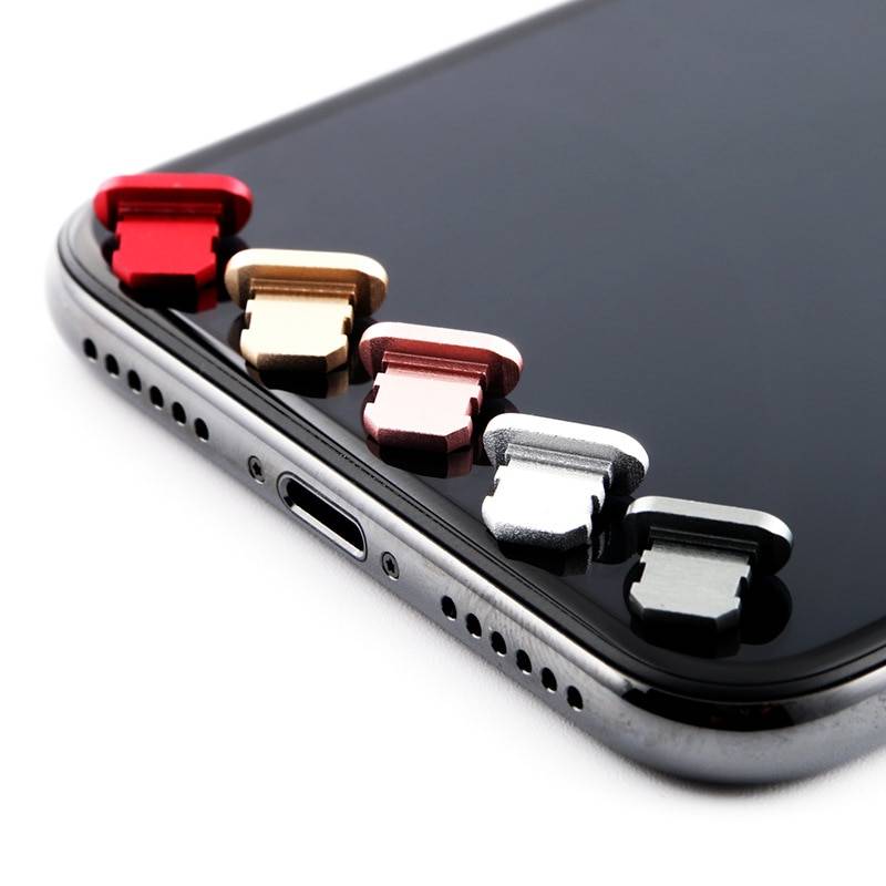 Metal Charger Port Anti Dust Plug Dust Plug Other Phone Accessories cb5feb1b7314637725a2e7: Black|Gold|Random|Red|Rose Gold|Sliver