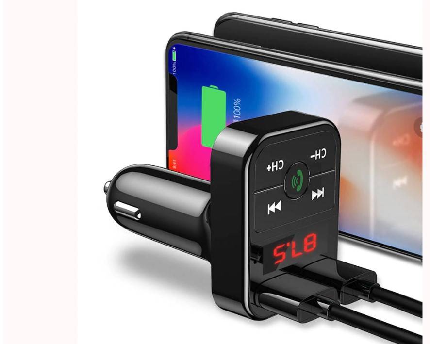 Bluetooth 5.0 FM Transmitter and Car Phone Charger Car Chargers Mobile Phone Chargers ad03f0e433196c66cef56c: E0134 Black|E0134 Gold|E0134 Pink|E0134 RoseGold|E0134 Silver