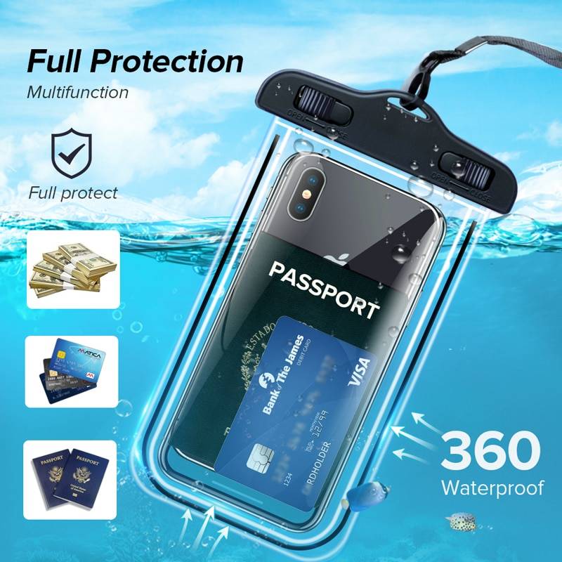 IP68 Waterproof Phone Pouch Phone Bags Phone Bags & Cases cb5feb1b7314637725a2e7: Black|Blue|Orange|Purple