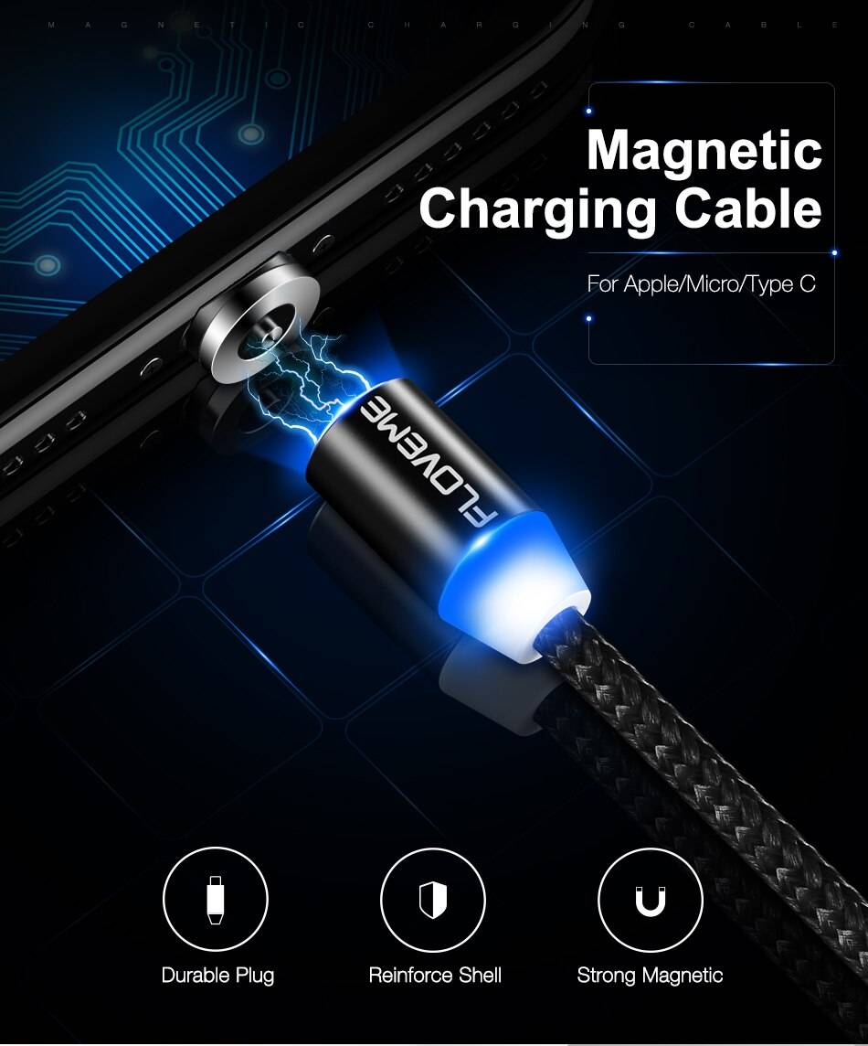 Magnetic Design Multi Type Cable with LED Indicator