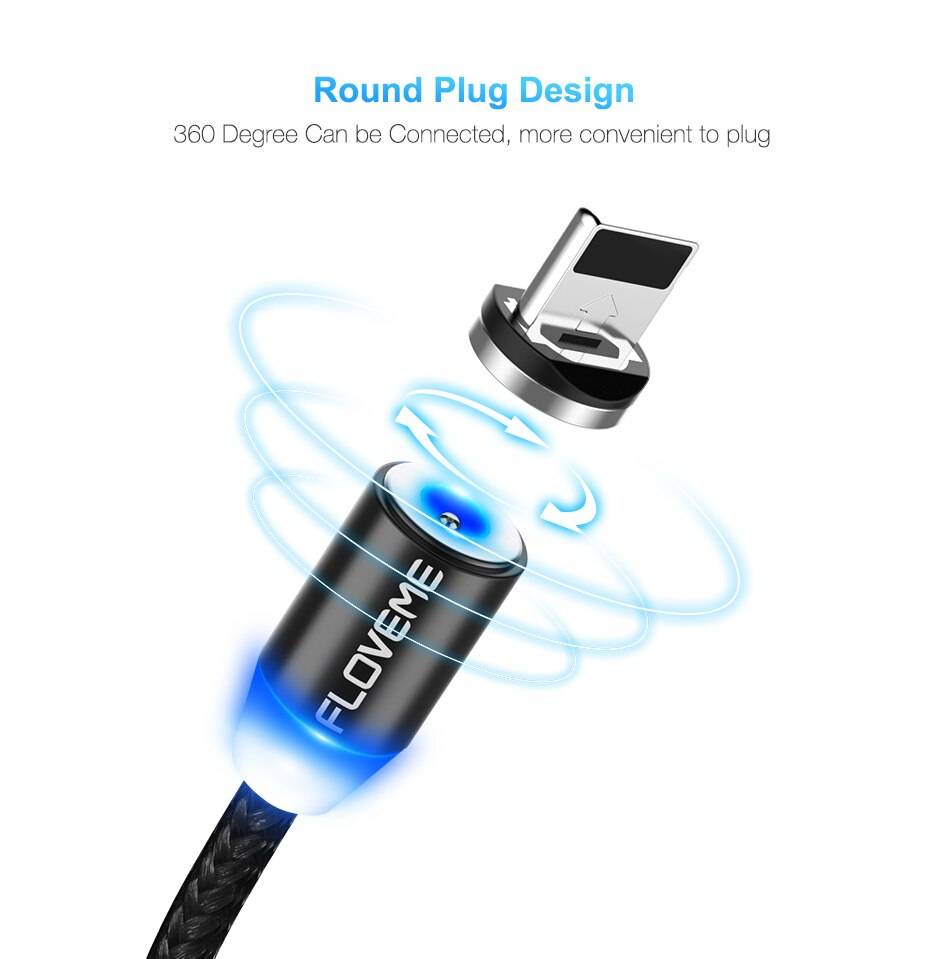 Magnetic Design Multi Type Cable with LED Indicator
