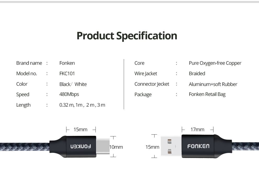 Quick Charging Type-C USB Cable