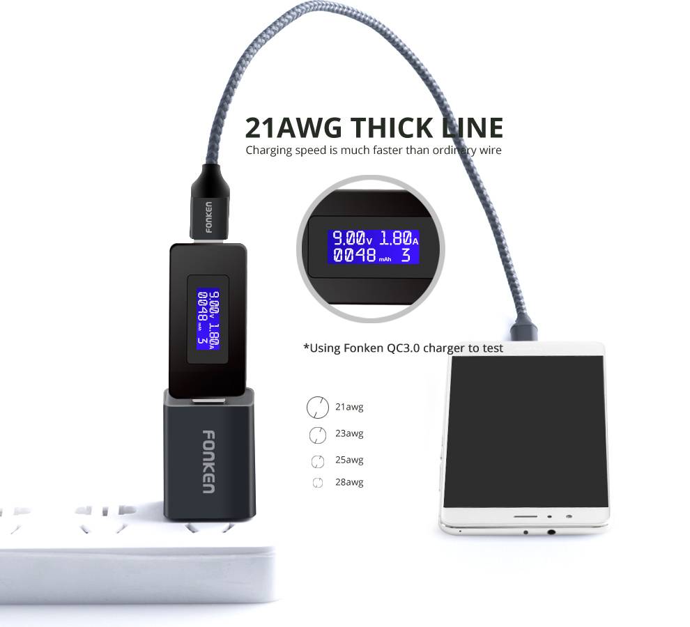 Quick Charging Type-C USB Cable