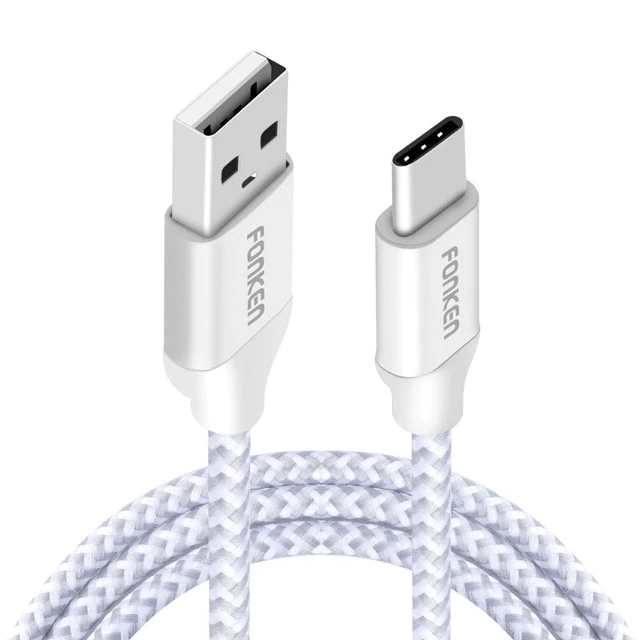 Quick Charging Type-C USB Cable Mobile Phone Cables cb5feb1b7314637725a2e7: Type C Black|Type C White