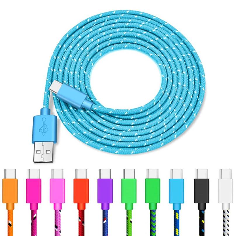 USB Type C Cable for Fast Charging Mobile Phone Cables cb5feb1b7314637725a2e7: Black|Blue|Green|Light Pink|Orange|Pink|Purple|Red|White|Yellow