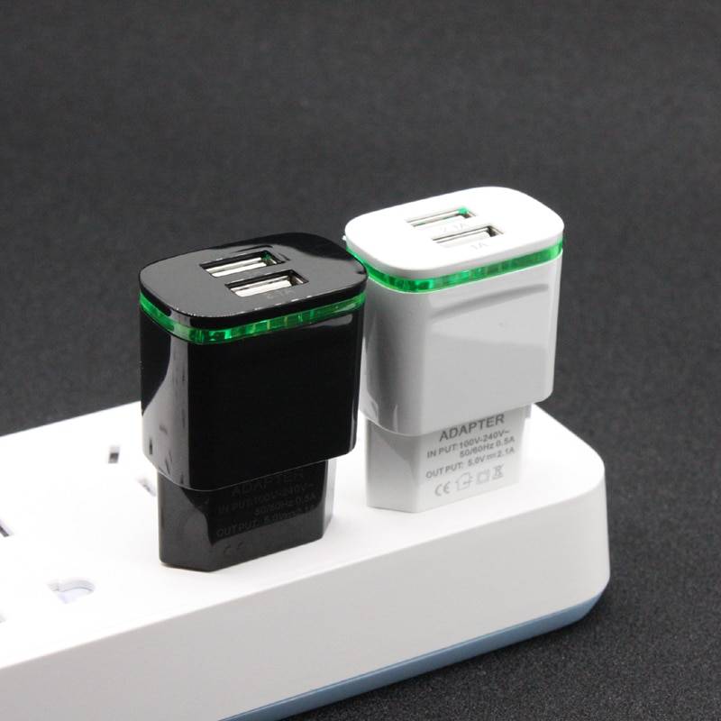 Universal Charger for Smartphones with Two USB Ports Mobile Phone Chargers Phone Screen Protectors fd7acb3515ad33fc8f6d6c: 2.4A-Black|2.4A-White|2A-Black|2A-White|3USB-QC3.0-Black|3USB-QC3.0-White|QC3.0-Black|QC3.0-White