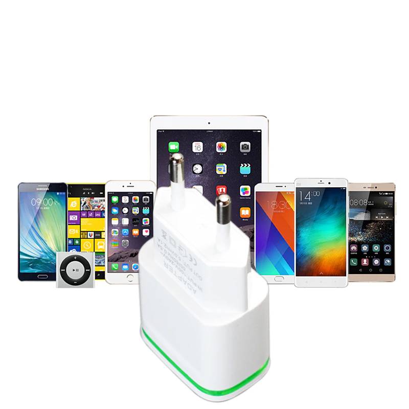 Universal Charger for Smartphones with Two USB Ports Mobile Phone Chargers fd7acb3515ad33fc8f6d6c: 2.4A-Black|2.4A-White|2A-Black|2A-White|3USB-QC3.0-Black|3USB-QC3.0-White|QC3.0-Black|QC3.0-White